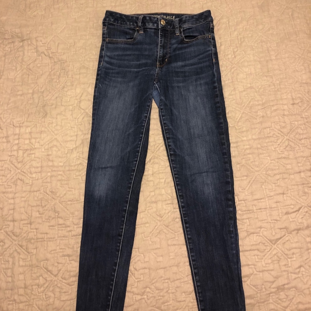 Dark Wash high waisted leggings size 6